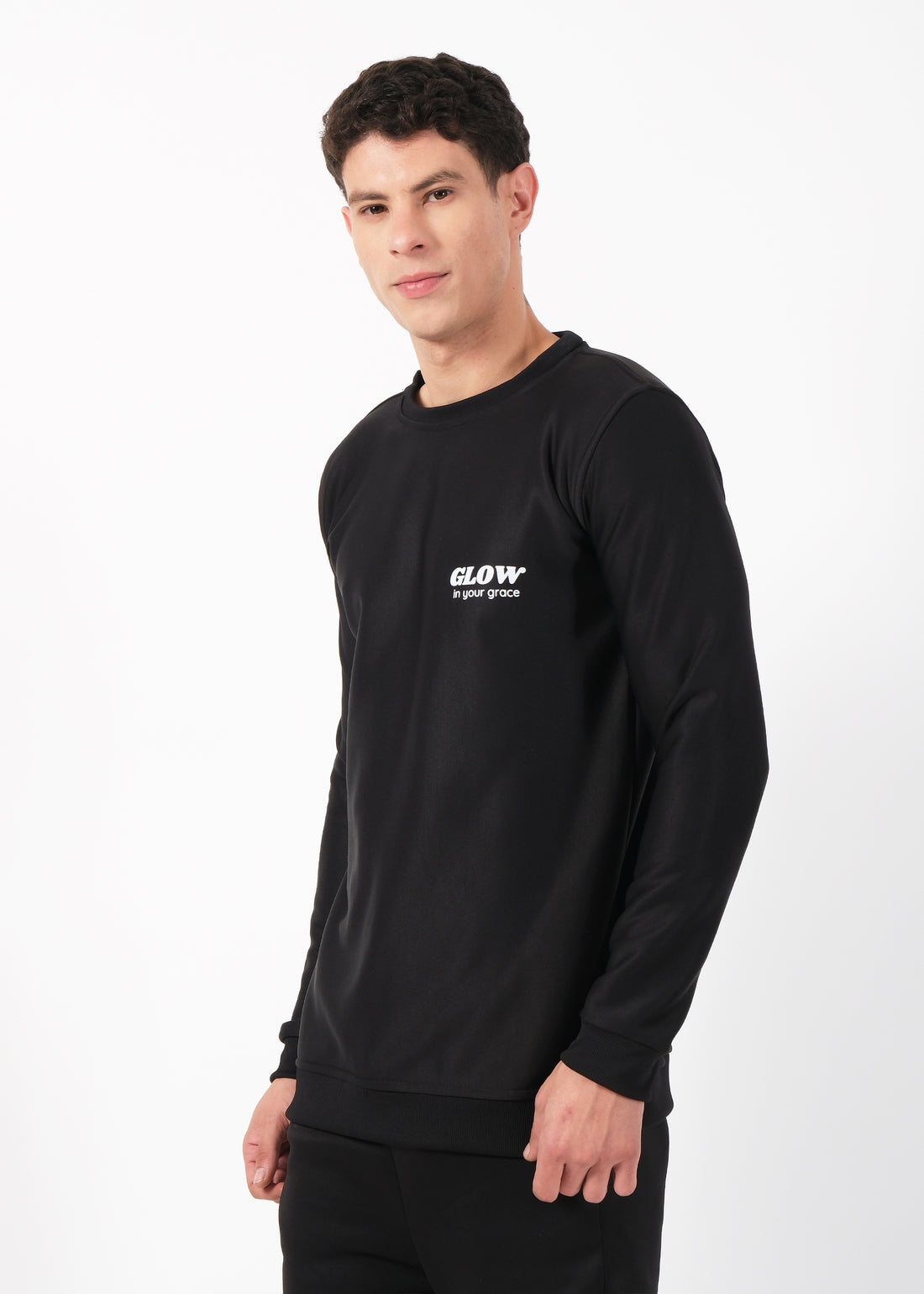 Glow Black Crew Neck Sweatshirt
