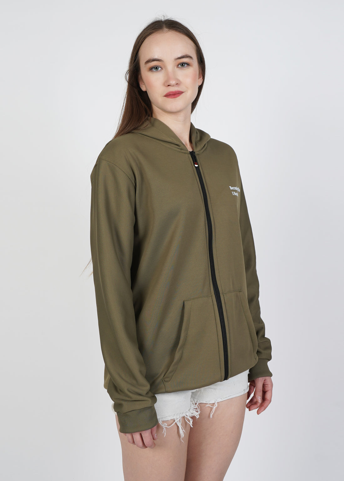 Women Zip-Hoddie Olivegreen