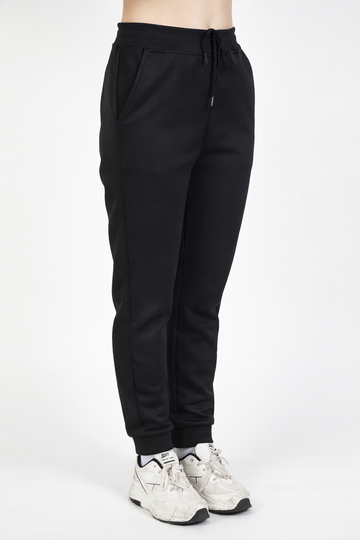 Black High-Waist Tapered Joggers