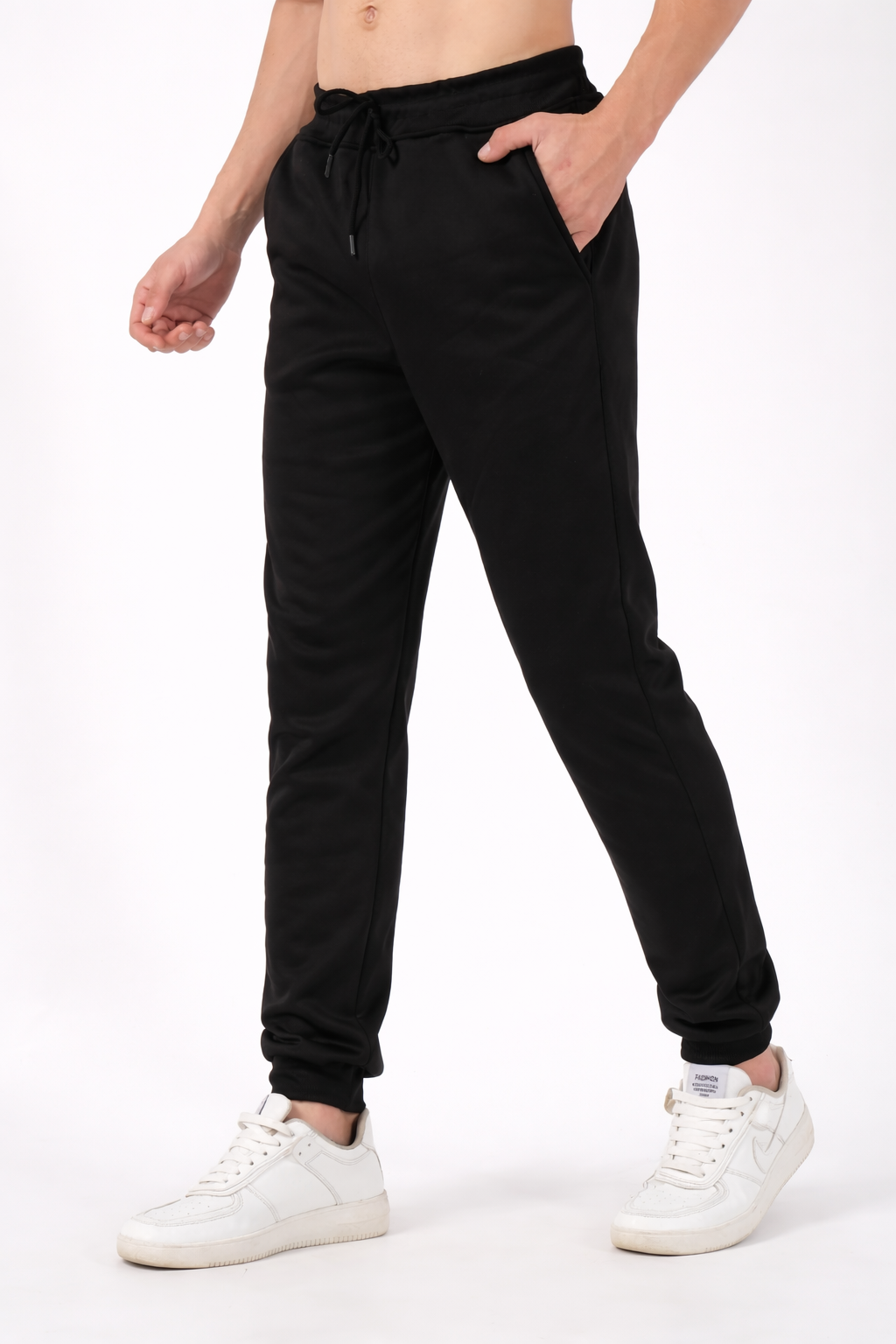 Black Tapered Performance Joggers