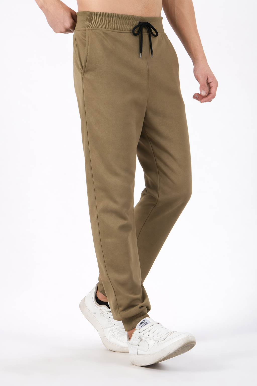 Men Olive Tapered Joggers