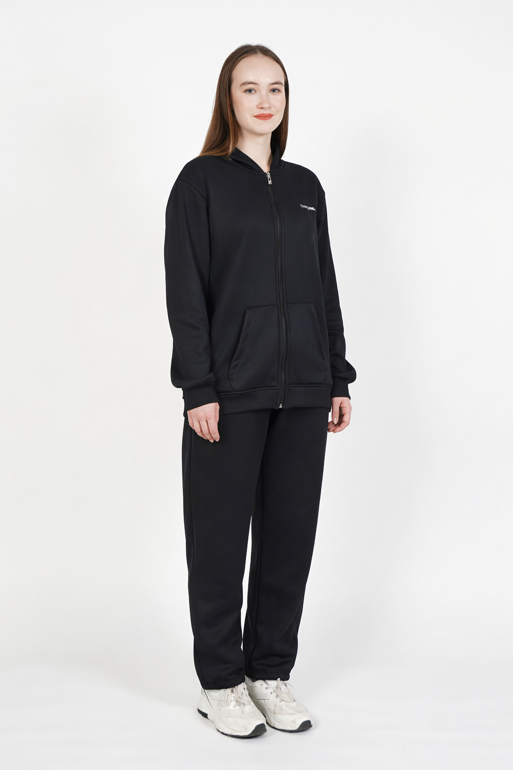 Growing in Grace Black Zip hoddie Co‑ord Set