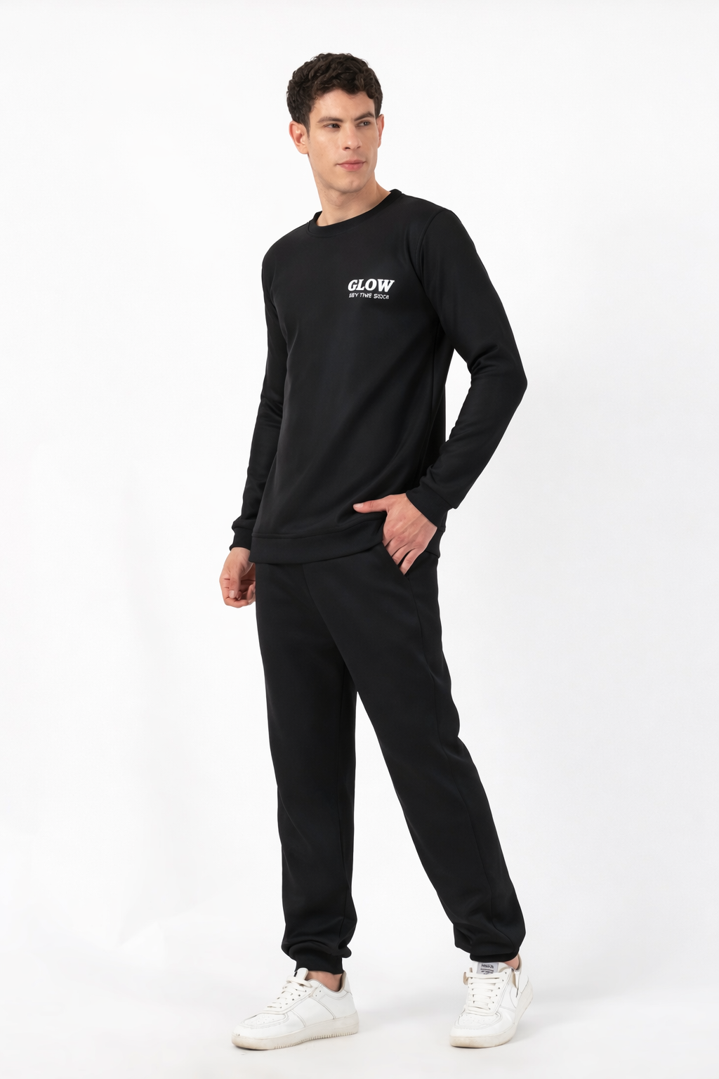 Glow Black Athleisure Co‑ord Set