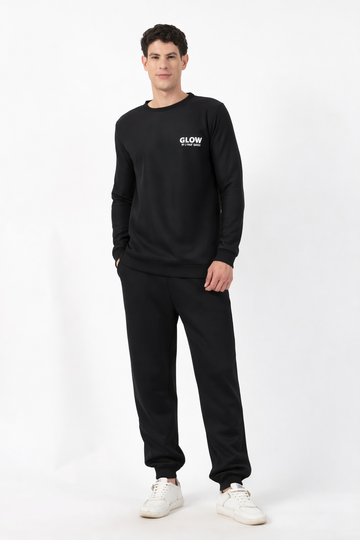 Glow Black Athleisure Co‑ord Set
